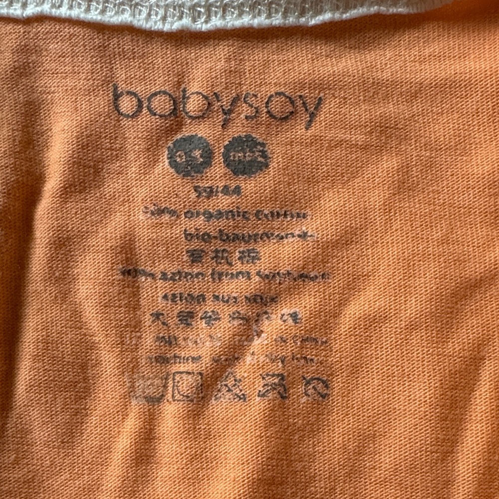 Babysoy Orange Organic Cotton Top